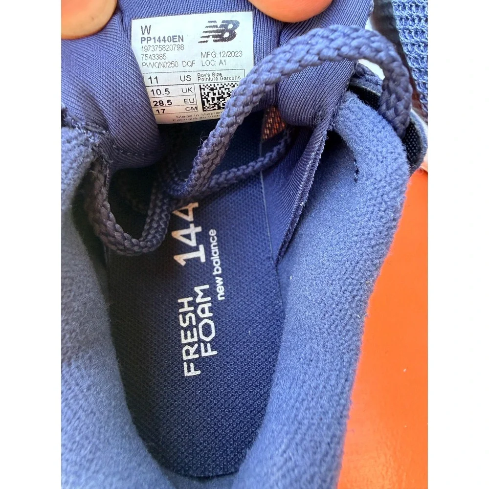 New Balance Sneakers Kids 11 Blue Fresh Foam 144‎ Athletic Running Mesh Shoes